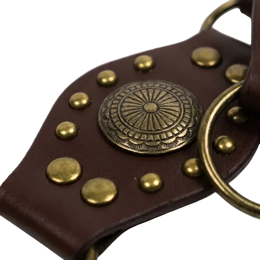 Dunkelbrauner Conchos Gliedergürtel