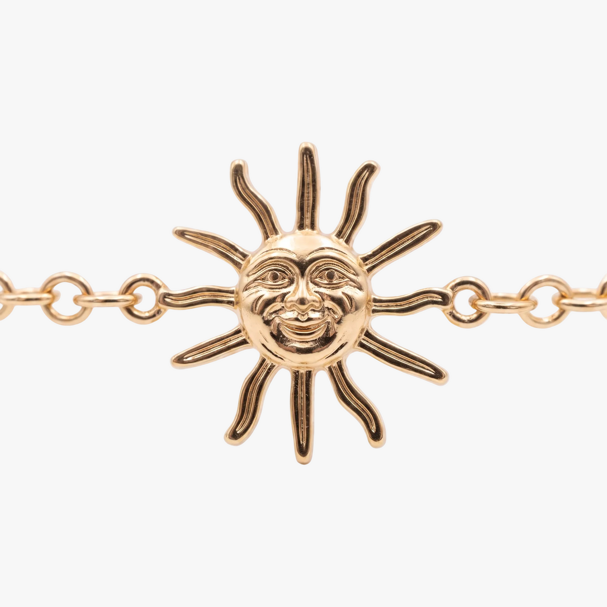 Sonnengesicht Medaillon Gürtel Gold