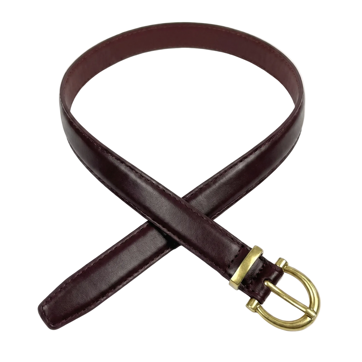Preppy Gürtel Braun Goldschnalle