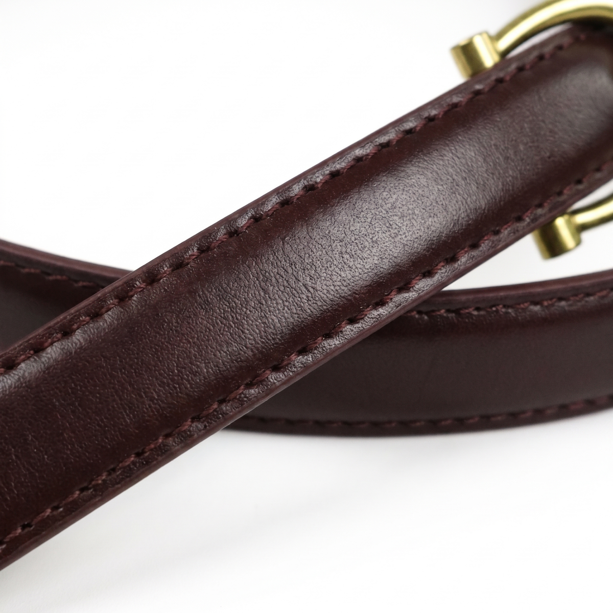 Preppy Gürtel Braun Goldschnalle
