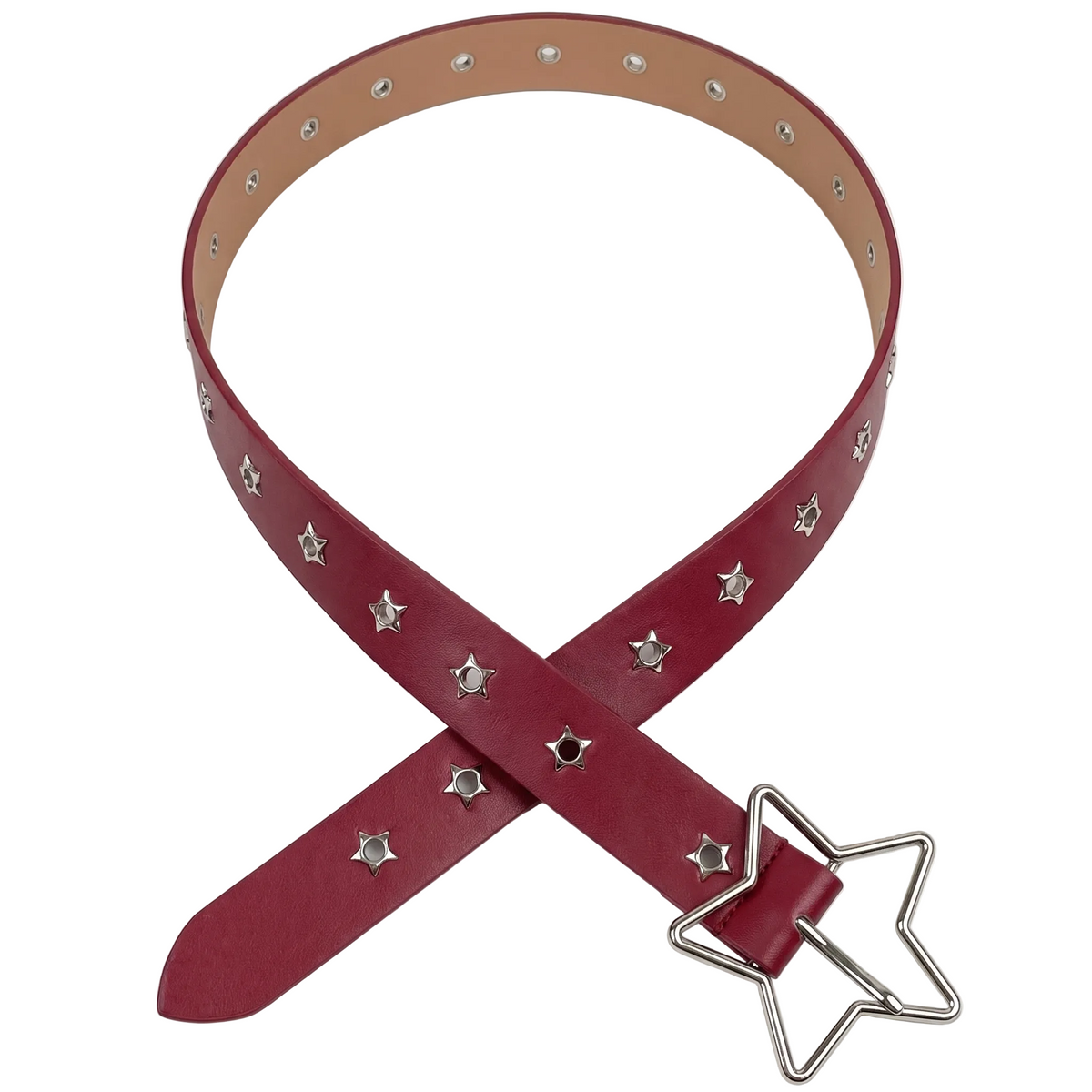 Roter Gürtel mit Silber Sternschnalle