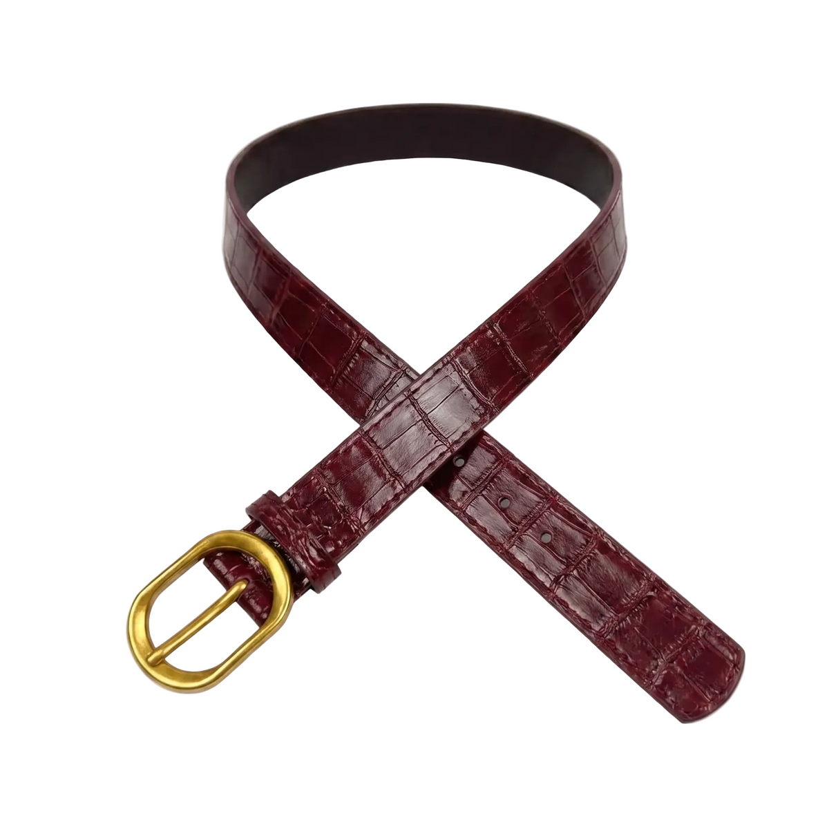 Feiner Burgunder Retro Gürtel