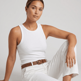 Cognac Boho Gürtel Goldnieten