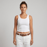 Cognac Boho Gürtel Goldnieten